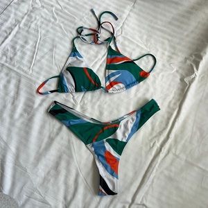 Multi Color Three Piece Swimsuit
